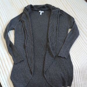 Leith Round Edge Ribbed Cardigan Size S